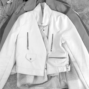 White leather jacket